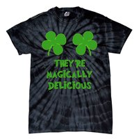 Funny Shamrock Boobs Saint St. Patrick's Paddys Day Irish Tie-Dye T-Shirt