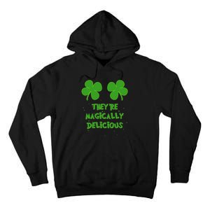 Funny Shamrock Boobs Saint St. Patrick's Paddys Day Irish Tall Hoodie