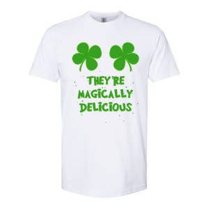 Funny Shamrock Boobs Saint St. Patrick's Paddys Day Irish Softstyle CVC T-Shirt