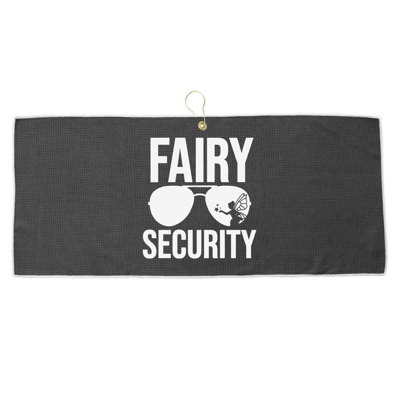 Fairy Security Birthday Family Halloween Dad Mom Large Microfiber Waffle Golf Towel