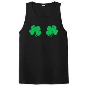 Funny Shamrock Boobs Irish St Patricks Day PosiCharge Competitor Tank