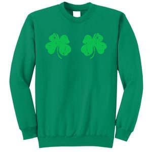 Funny Shamrock Boobs Irish St Patricks Day Sweatshirt