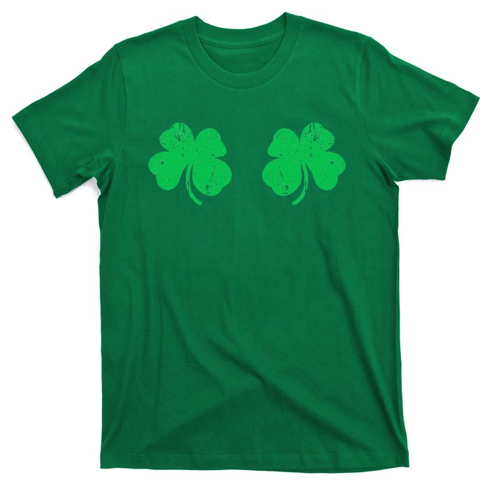 Funny Shamrock Boobs Irish St Patricks Day T-Shirt