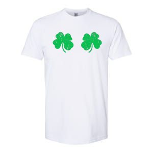 Funny Shamrock Boobs Irish St Patricks Day Softstyle CVC T-Shirt