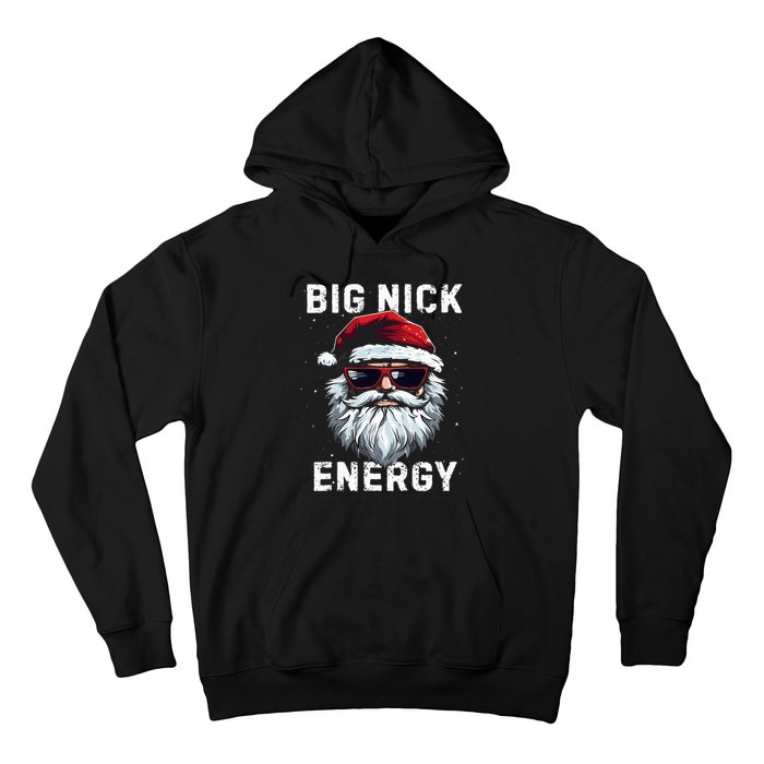 Funny Santa Big Nick Energy Santa Face Merry Christmas Hoodie