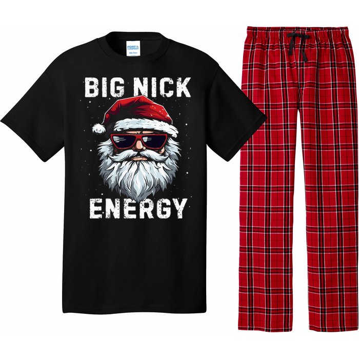 Funny Santa Big Nick Energy Santa Face Merry Christmas Pajama Set