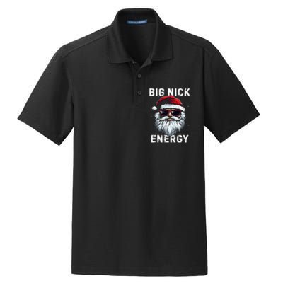 Funny Santa Big Nick Energy Santa Face Merry Christmas Dry Zone Grid Polo