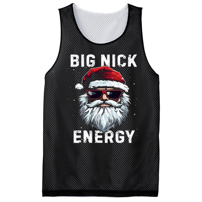 Funny Santa Big Nick Energy Santa Face Merry Christmas Mesh Reversible Basketball Jersey Tank