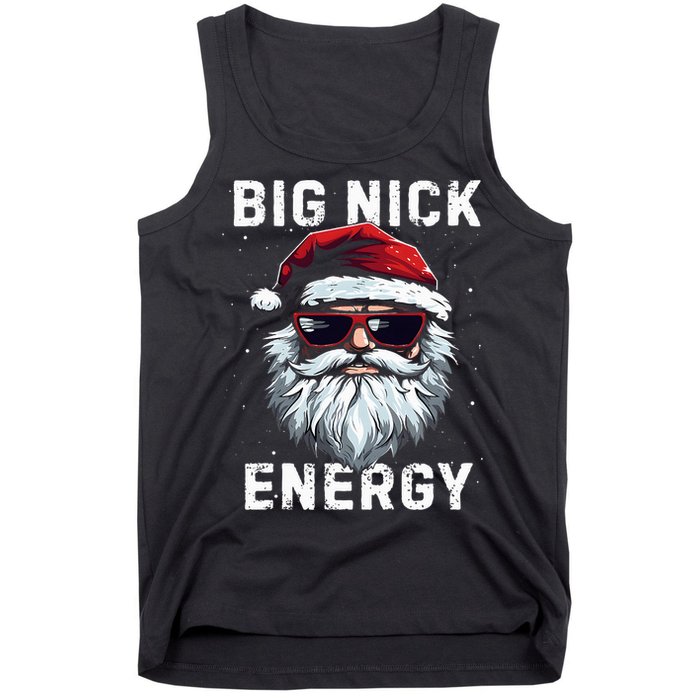 Funny Santa Big Nick Energy Santa Face Merry Christmas Tank Top