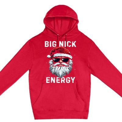 Funny Santa Big Nick Energy Santa Face Merry Christmas Premium Pullover Hoodie