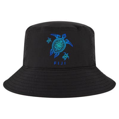 Fiji Sea Blue Tribal Turtle Cool Comfort Performance Bucket Hat