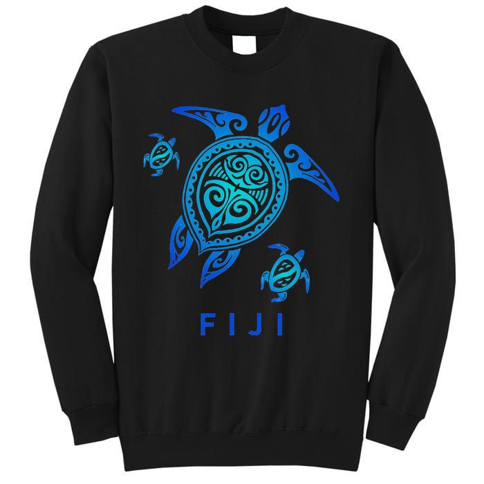 Fiji Sea Blue Tribal Turtle Sweatshirt