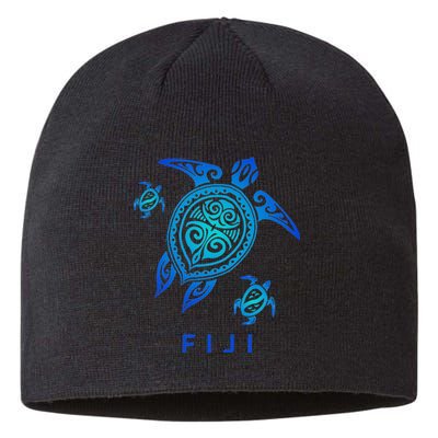 Fiji Sea Blue Tribal Turtle Sustainable Beanie