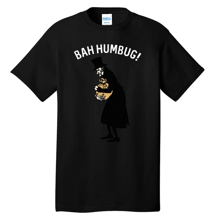 Fun Scrooge Bah Humbug Art Vintage Christmas Carol Tall T-Shirt