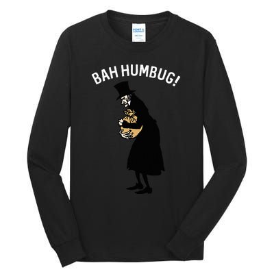 Fun Scrooge Bah Humbug Art Vintage Christmas Carol Tall Long Sleeve T-Shirt