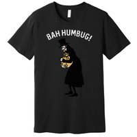 Fun Scrooge Bah Humbug Art Vintage Christmas Carol Premium T-Shirt