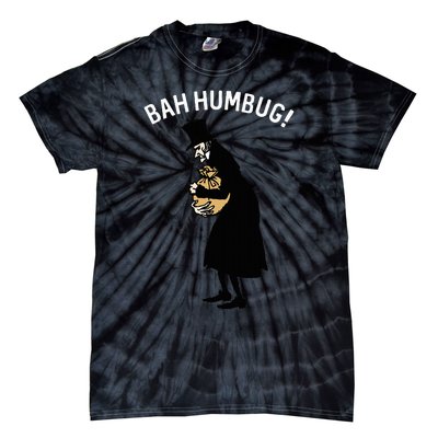 Fun Scrooge Bah Humbug Art Vintage Christmas Carol Tie-Dye T-Shirt