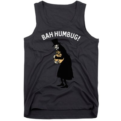 Fun Scrooge Bah Humbug Art Vintage Christmas Carol Tank Top