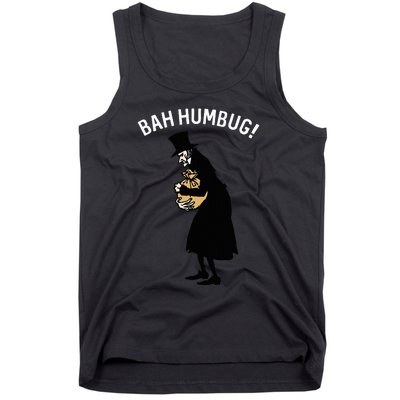 Fun Scrooge Bah Humbug Art Vintage Christmas Carol Tank Top