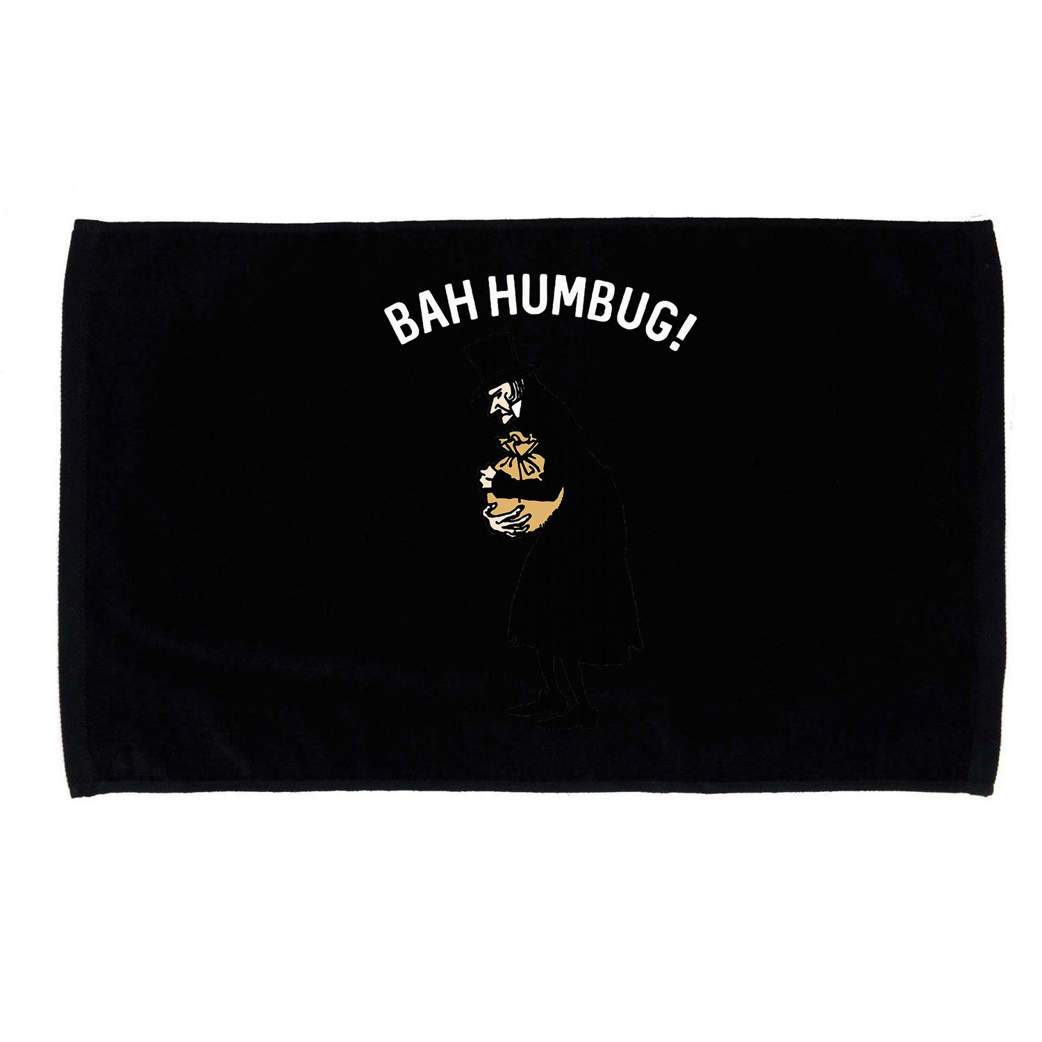 Fun Scrooge Bah Humbug Art Vintage Christmas Carol Microfiber Hand Towel