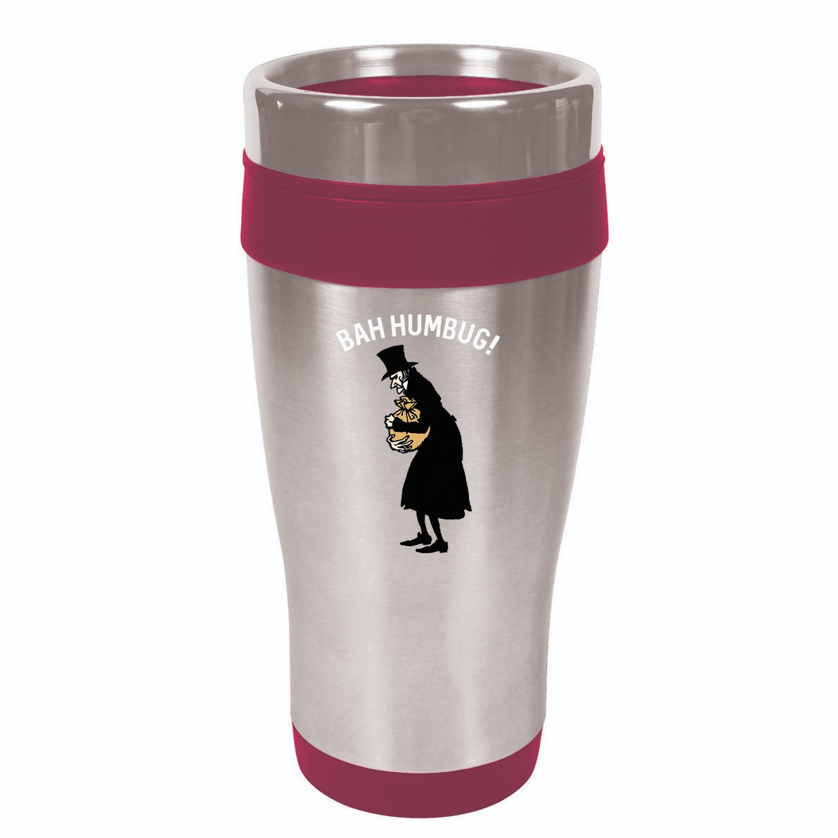 Fun Scrooge Bah Humbug Art Vintage Christmas Carol 16oz Travel Tumbler