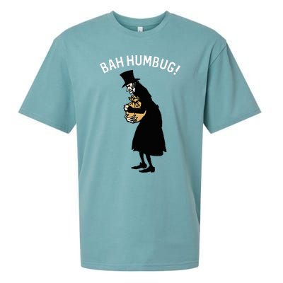 Fun Scrooge Bah Humbug Art Vintage Christmas Carol Sueded Cloud Jersey T-Shirt