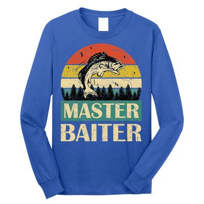 Funny Sayingmaster Baiter Fishing Fishermen Long Sleeve Shirt