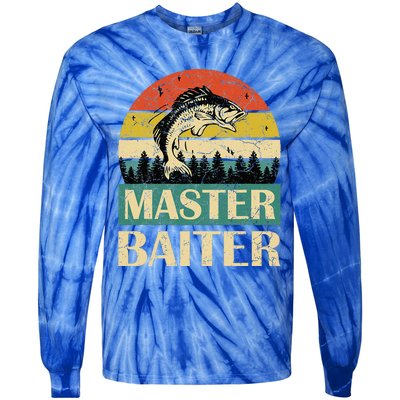 Funny Sayingmaster Baiter Fishing Fishermen Tie-Dye Long Sleeve Shirt