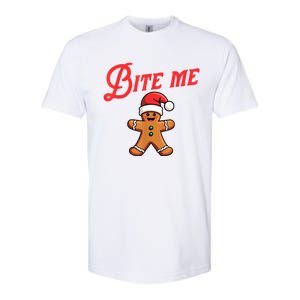 Funny Sarcastic Bite Me Gingerbread Cookie Christmas Holiday Gift Softstyle CVC T-Shirt