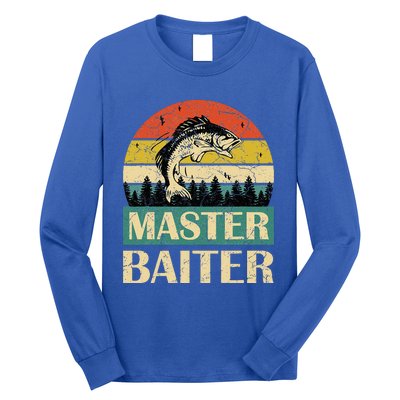 Funny Sayingmaster Baiter Fishing Fishermen Long Sleeve Shirt