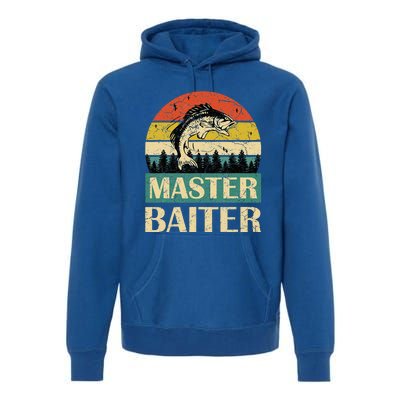 Funny Sayingmaster Baiter Fishing Fishermen Premium Hoodie