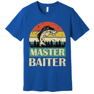 Funny Sayingmaster Baiter Fishing Fishermen Premium T-Shirt