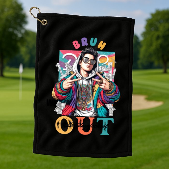 Funny Swaggy Bruh We Out For Last Day Of School Graduation Gift Golf Towel