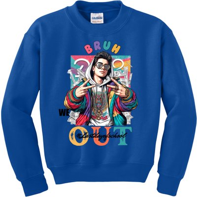 Funny Swaggy Bruh We Out For Last Day Of School Graduation Gift Kids Sweatshirt