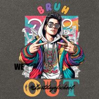 Funny Swaggy Bruh We Out For Last Day Of School Graduation Gift Cotton Canvas Backpack