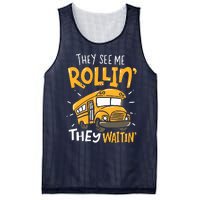 Funny School Bus Driver They See Me Rollin They Waitin Mesh Reversible Basketball Jersey Tank