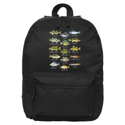 Fish Species Biology Types Of Freshwater Fish Fishing 16 in Basic Backpack