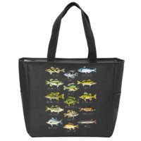 Fish Species Biology Types Of Freshwater Fish Fishing Zip Tote Bag