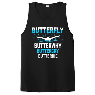 Funny Swim Butterfly Stroke Swimming Gift Funny Gift Funny Gift PosiCharge Competitor Tank