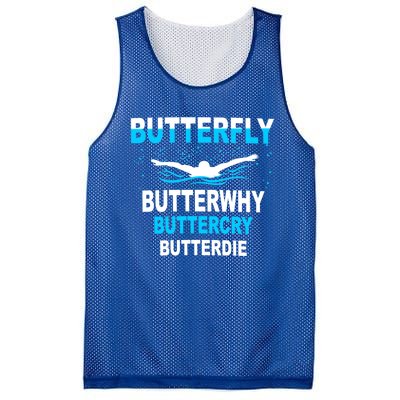 Funny Swim Butterfly Stroke Swimming Gift Funny Gift Funny Gift Mesh Reversible Basketball Jersey Tank