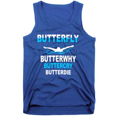 Funny Swim Butterfly Stroke Swimming Gift Funny Gift Funny Gift Tank Top