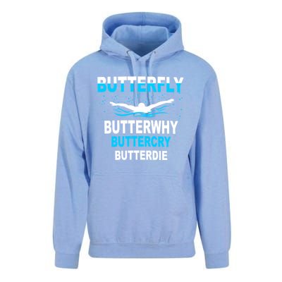 Funny Swim Butterfly Stroke Swimming Gift Funny Gift Funny Gift Unisex Surf Hoodie