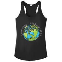 funny Save Bees Trees And Seas Climate Change Ladies PosiCharge Competitor Racerback Tank