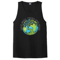 funny Save Bees Trees And Seas Climate Change PosiCharge Competitor Tank