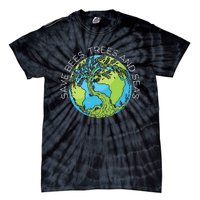 funny Save Bees Trees And Seas Climate Change Tie-Dye T-Shirt