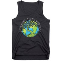 funny Save Bees Trees And Seas Climate Change Tank Top