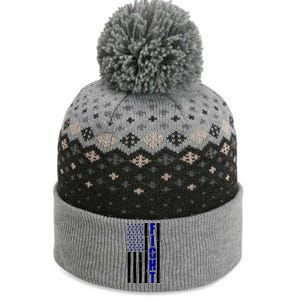 Fight Support Blue American Flag The Baniff Cuffed Pom Beanie