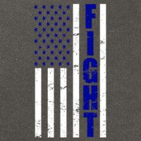 Fight Support Blue American Flag Cotton Canvas Backpack