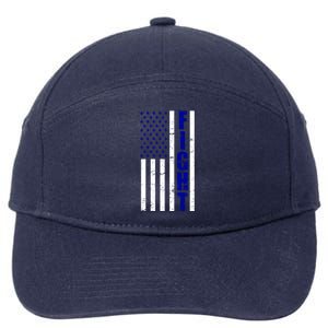 Fight Support Blue American Flag 7-Panel Snapback Hat