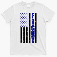 Fight Support Blue American Flag T-Shirt